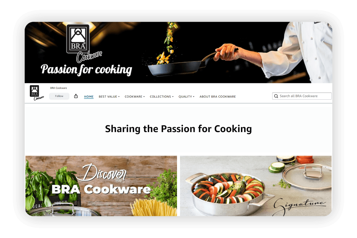BRA Cookware: Amazon Storefront